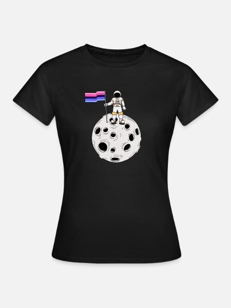 Omnisexueller Astronaut Omnisexuelle Flagge - Frauen T-Shirt - Schwarz