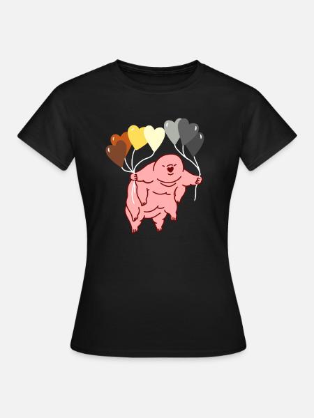 Bärtierchen Herzballon Gay Bear Pride - Frauen T-Shirt - Schwarz
