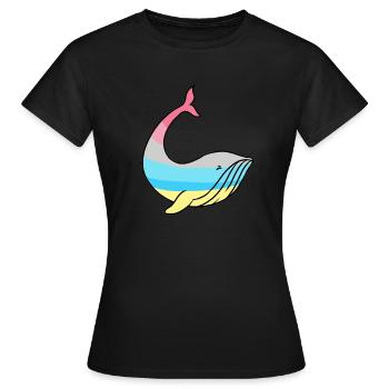 Fierté De Whale Genderflux - T-shirt Femme - noir - Devant - AI Model Female 172 dark (172cm)
