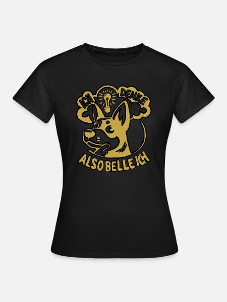 Bellen oder nicht bellen... - Frauen T-Shirt - Schwarz