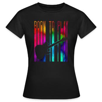 Gitarre - Frauen T-Shirt - Schwarz - Vorne - AI Model Female 172 dark (172cm)