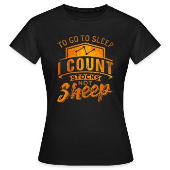 Shares - Women's T-Shirt - black - Front - AI Model Female 172 dark (172cm)