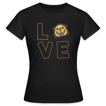 Biber - T-shirt Femme - noir - Devant - AI Model Female 172 dark (172cm)