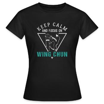 Wing Chun - Frauen T-Shirt - Schwarz - Vorne - AI Model Female 172 dark (172cm)