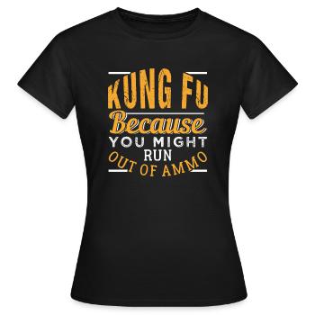 Kung Fu - T-shirt Femme - noir - Devant - AI Model Female 172 dark (172cm)