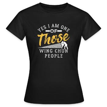 Wing Chun - Frauen T-Shirt - Schwarz - Vorne - AI Model Female 172 dark (172cm)