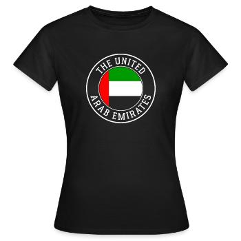 Émirats arabes unis - T-shirt Femme - noir - Devant - AI Model Female 172 dark (172cm)