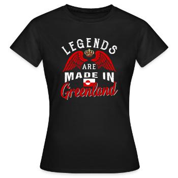 Groenland - T-shirt Femme - noir - Devant - AI Model Female 172 dark (172cm)