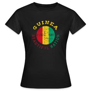 Guinée - T-shirt Femme - noir - Devant - AI Model Female 172 dark (172cm)