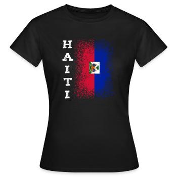 Haïti - T-shirt Femme - noir - Devant - AI Model Female 172 dark (172cm)