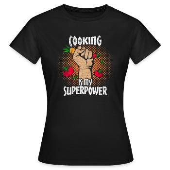 cook - Women's T-Shirt - black - Front - AI Model Female 172 dark (172cm)