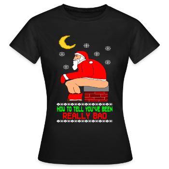 Really Bad Ugly Christmas - Women's T-Shirt - black - Front - AI Model Female 172 dark (172cm)