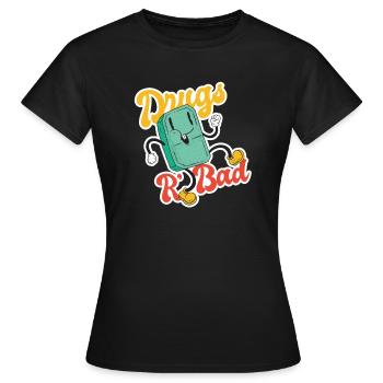 Drogen sind böse - Nein zu Drogen - Frauen T-Shirt - Schwarz - Vorne - AI Model Female 172 dark (172cm)