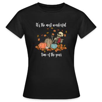 Herbst It's The Most Wonderful Time of The Year - Frauen T-Shirt - Schwarz - Vorne - AI Model Female 172 dark (172cm)