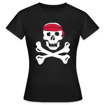 Pirate - T-shirt Femme - noir - Devant - AI Model Female 172 dark (172cm)