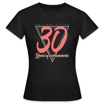 30 Thirty - Women's T-Shirt - black - Front - AI Model Female 172 dark (172cm)