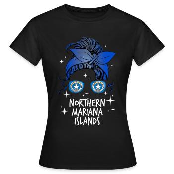 Northern Mariana Islands - Women's T-Shirt - black - Front - AI Model Female 172 dark (172cm)