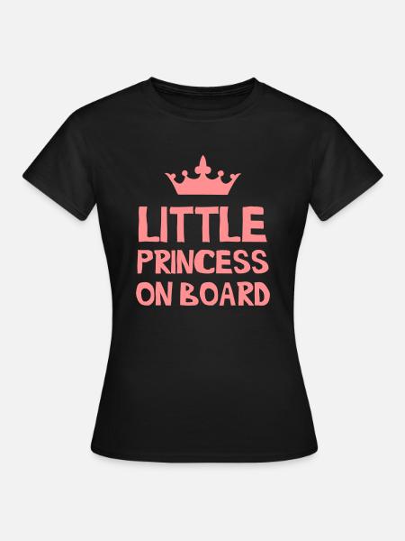 Little Princesse on Board - Frauen T-Shirt - Schwarz
