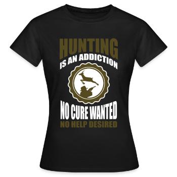Chasse Chasse Chasseur Fusil Tir Chasse Chasse - T-shirt Femme - noir - Devant - AI Model Female 172 dark (172cm)