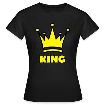 king - T-shirt Femme - noir - Devant - AI Model Female 172 dark (172cm)