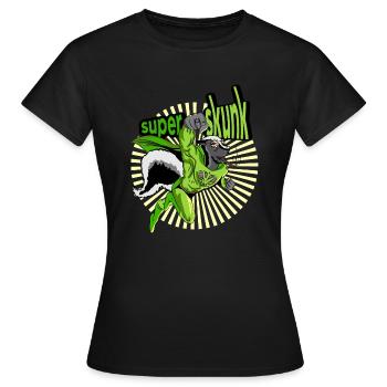 Super skunk cannabis marijuana ganja - Women's T-Shirt - black - Front - AI Model Female 172 dark (172cm)