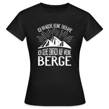 Berge Therapie - Frauen T-Shirt - Schwarz - Vorne - AI Model Female 172 dark (172cm)