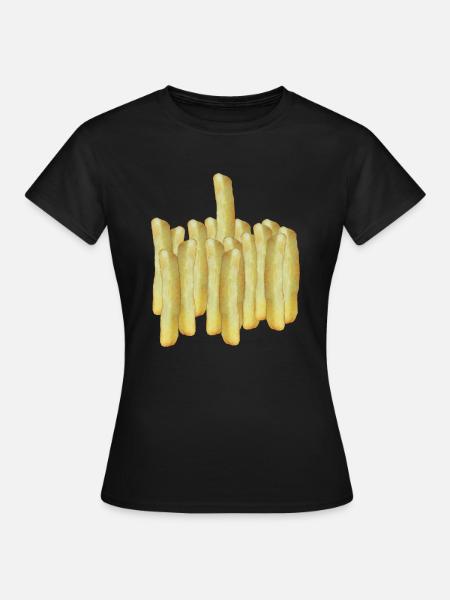 Pommes One - Frauen T-Shirt - Schwarz