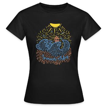 Summer vibes - Frauen T-Shirt - Schwarz - Vorne - AI Model Female 172 dark (172cm)