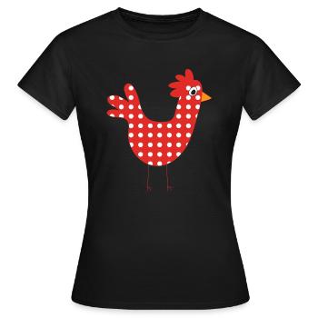 rote Henne - Frauen T-Shirt - Schwarz - Vorne - AI Model Female 172 dark (172cm)