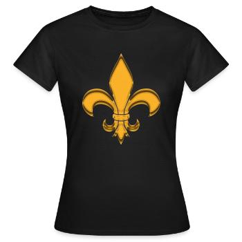 fleur de lys - T-shirt Femme - noir - Devant - AI Model Female 172 dark (172cm)