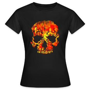Skull (Hell) - Women's T-Shirt - black - Front - AI Model Female 172 dark (172cm)