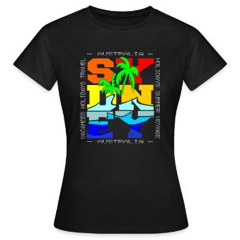sydney australia - T-shirt Femme - noir - Devant - AI Model Female 172 dark (172cm)