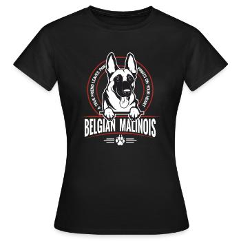 Belgian Malinois - Frauen T-Shirt - Schwarz - Vorne - AI Model Female 172 dark (172cm)