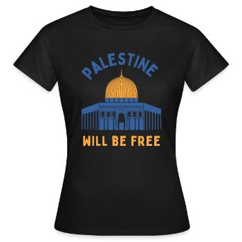 Scheich Jarrah Freies Palästina BLM Krieg Frieden Gaza - Frauen T-Shirt - Schwarz - Vorne - AI Model Female 172 dark (172cm)