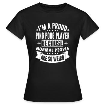 JOUEUR DE PING-PONG - T-shirt Femme - noir - Devant - AI Model Female 172 dark (172cm)