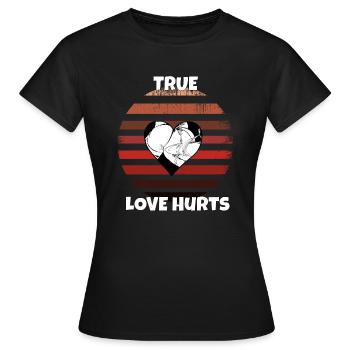 L’amour peut faire mal - T-shirt Femme - noir - Devant - AI Model Female 172 dark (172cm)
