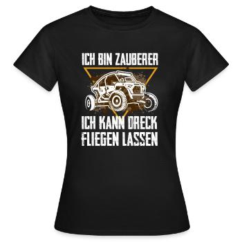 Buggy / Baggi Autocross Outfit - Frauen T-Shirt - Schwarz - Vorne - AI Model Female 172 dark (172cm)
