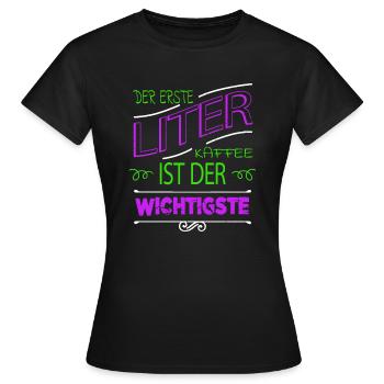 bday tasse verschlafen geburtstagsgeschenkidee - Frauen T-Shirt - Schwarz - Vorne - AI Model Female 172 dark (172cm)