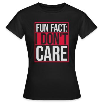 Je me fiche des faits - T-shirt Femme - noir - Devant - AI Model Female 172 dark (172cm)