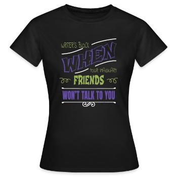 cool authors literary awesome blog books fun - Frauen T-Shirt - Schwarz - Vorne - AI Model Female 172 dark (172cm)