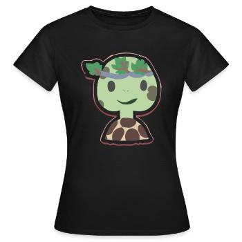 Mimi, die Schildkröte - Frauen T-Shirt - Schwarz - Vorne - AI Model Female 172 dark (172cm)