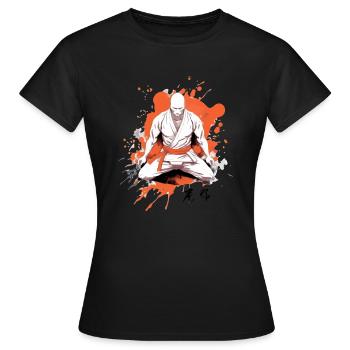 Le combattant - T-shirt Femme - noir - Devant - AI Model Female 172 dark (172cm)