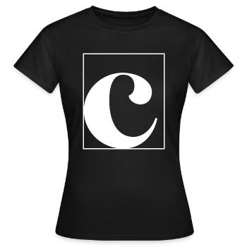Lettre alphabet c - T-shirt Femme - noir - Devant - AI Model Female 172 dark (172cm)