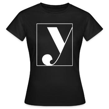 Lettre alphabet y - T-shirt Femme - noir - Devant - AI Model Female 172 dark (172cm)