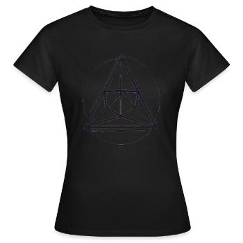 ethereum abstraktes Prisma - Frauen T-Shirt - Schwarz - Vorne - AI Model Female 172 dark (172cm)