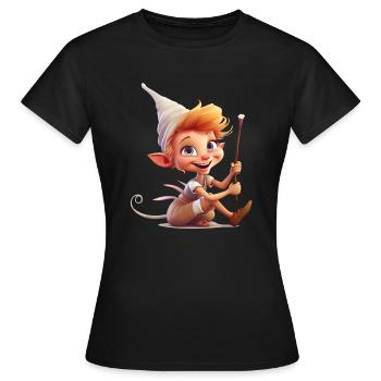 Kobolde sind ein populärer Teil der Folklore - Frauen T-Shirt - Schwarz - Vorne - AI Model Female 172 dark (172cm)