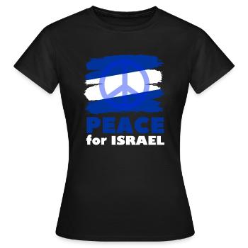 Paix pour Israël Paix Gaza Guerre du Moyen-Orient - T-shirt Femme - noir - Devant - AI Model Female 172 dark (172cm)