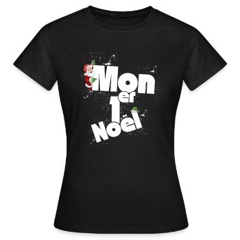 Mon premier Noel - T-shirt Femme - noir - Devant - AI Model Female 172 dark (172cm)