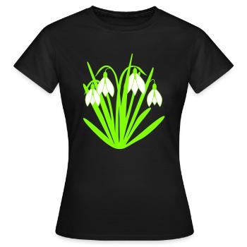 Four Snowdrops - Women's T-Shirt - black - Front - AI Model Female 172 dark (172cm)