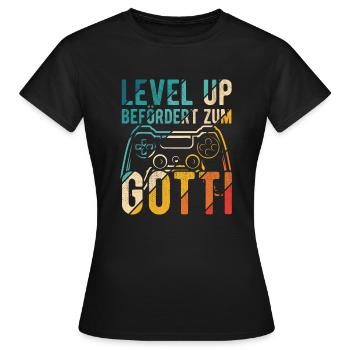 Gotti Fragen Gotti werden - Frauen T-Shirt - Schwarz - Vorne - AI Model Female 172 dark (172cm)